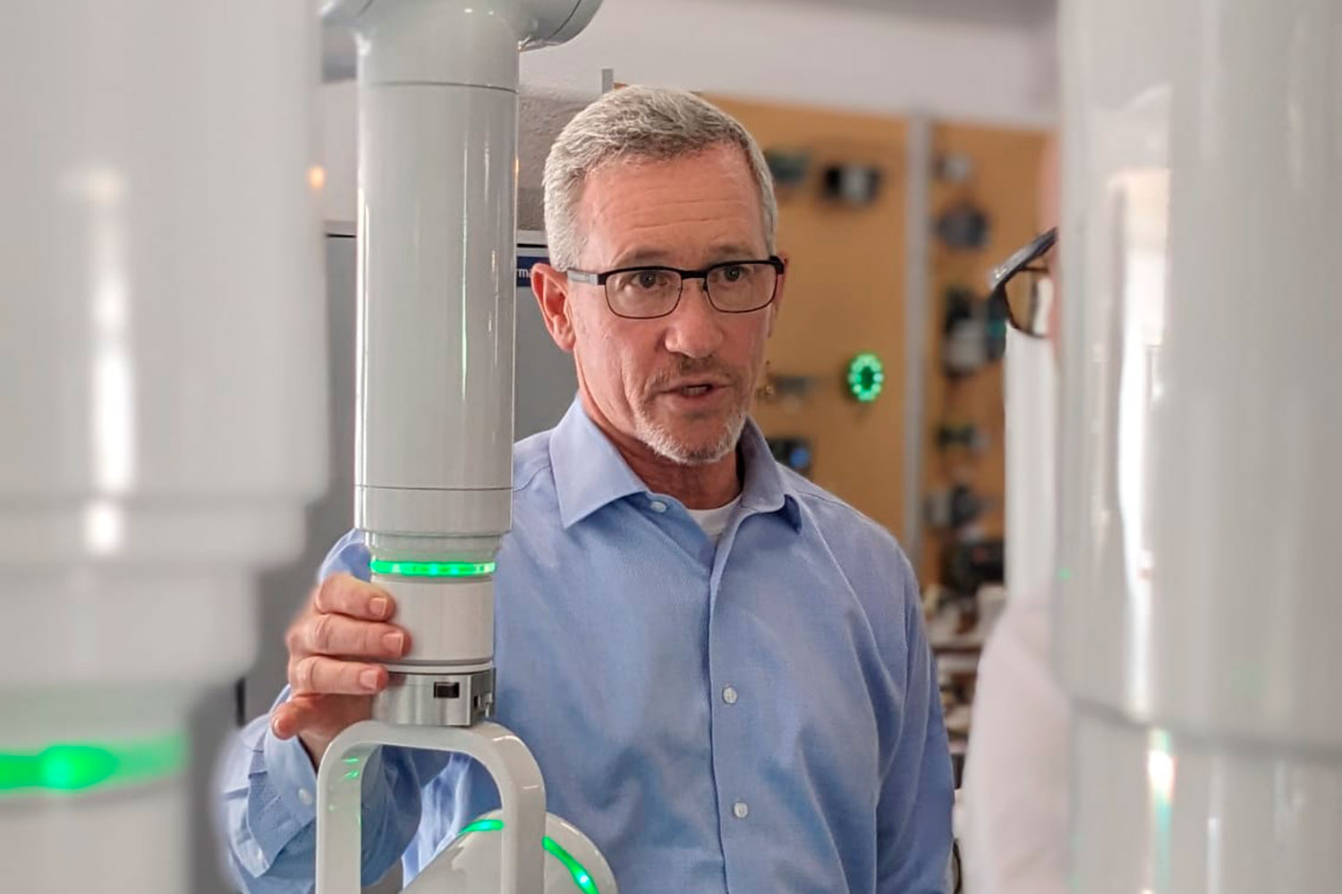 Todd Usen with bitrack surgical robot